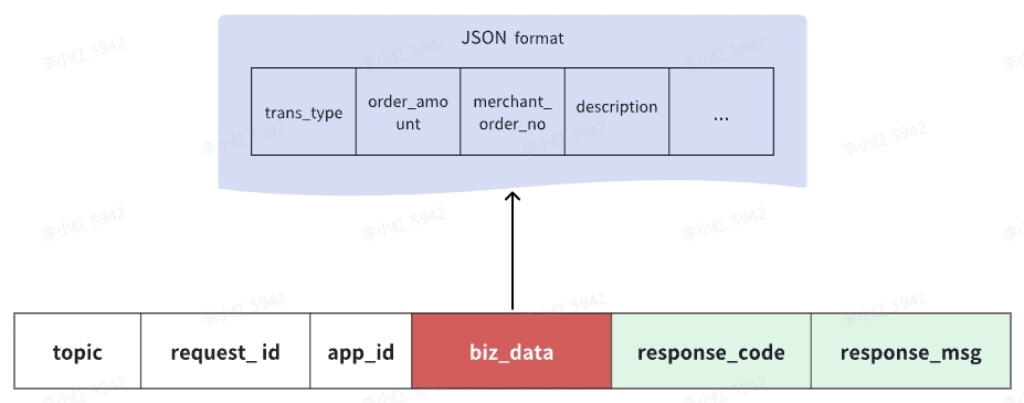 Cross terminal application integration, WLAN/LAN mode integration output parameter structure diagram